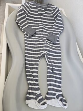 Cloud Island Striped Footed Baby One-Piece